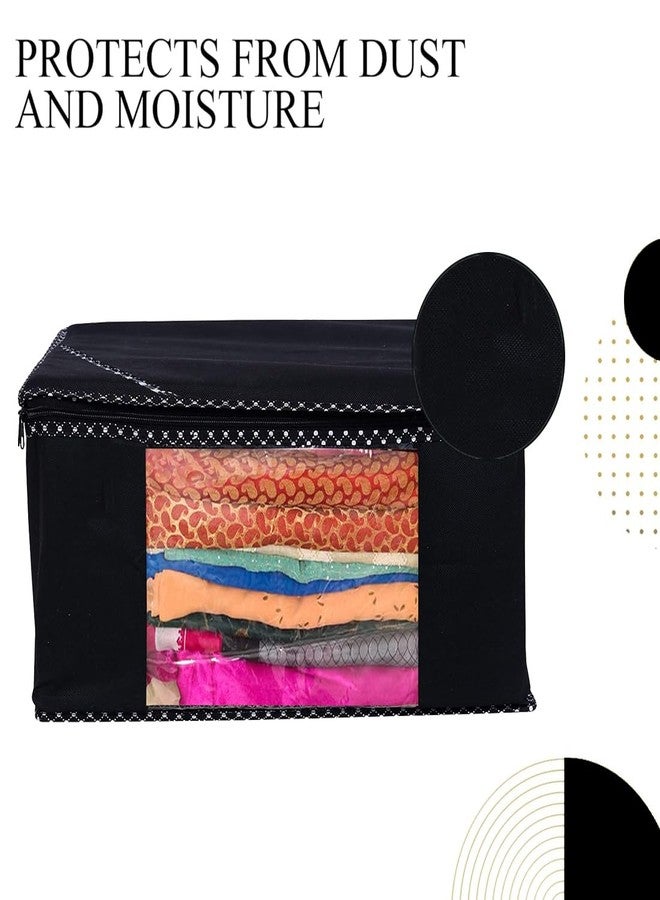 SHAPING FABRIC طقم غطاء ساري من قماش التشكيل، مكون من قطعتين، منظم ملابس من قماش غير منسوج للخزانة مع نافذة شفافة وحقيبة تخزين ملابس بسحاب مزدوج، غطاء ملابس SF_XL_SC_CC_XPID1598426731598792 - Image 3