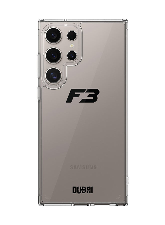 Stylizedd Classic Clear Case for Samsung Galaxy S24 Ultra , Hybrid Soft Case Flexible Edges Anti Drop TPU PC Gel Thin Transparent Cover - Faz3 Dubai White - Image 1