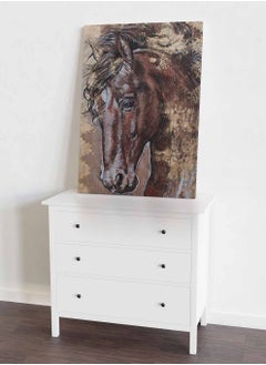 LOWHA Canvas Wall Art Stretched Over Wooden Frame with Gold Floating Frame, Wild Horse Head Painting, For Home, Living Room, Office Decor  - Image 2