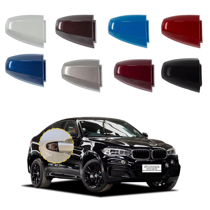 Goholy Car Door Handle Cover Cap Compatible with BMW X1 F48 X2 F39 X5 F15 X6 F16 X5M X6M F86 20142019 51217396541 51217396544 Door Key Cover Door Handle Accessories Lock Cap Silver Front Right - Image 2
