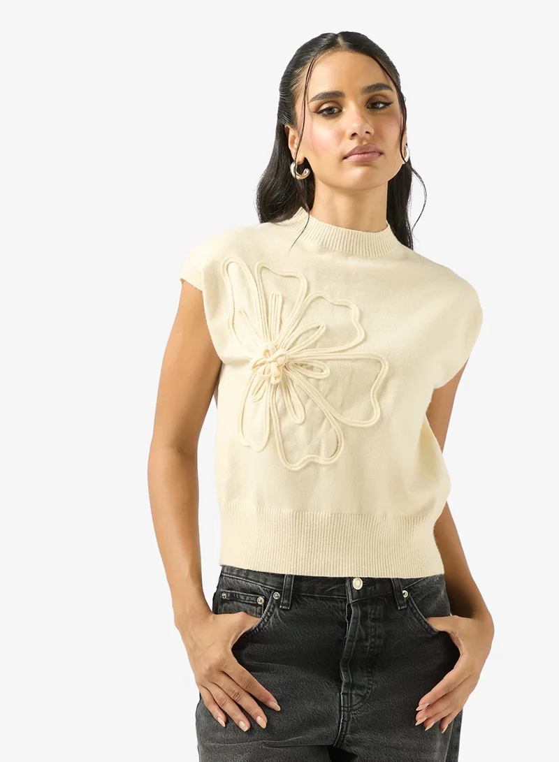 Ginger High Neck Knitted Relaxed Fit Top