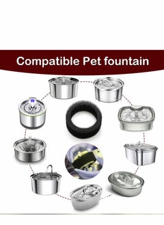 Generic Sponge Filter for Cat Fountain Replacement Pet Water Foam Doggie Dispenser Accessories Dog Rabbit Drinking 8 Pieces  - Image 5