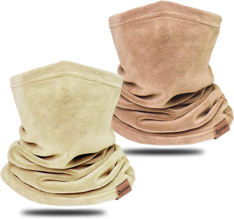 Dymex Neck Warmer Winter Neck Gaiter Face Mask Balaclavas for Women Men, Soft Fleece Face Cover Mask for Skiing Motorcycle-2 Pack - Image 1