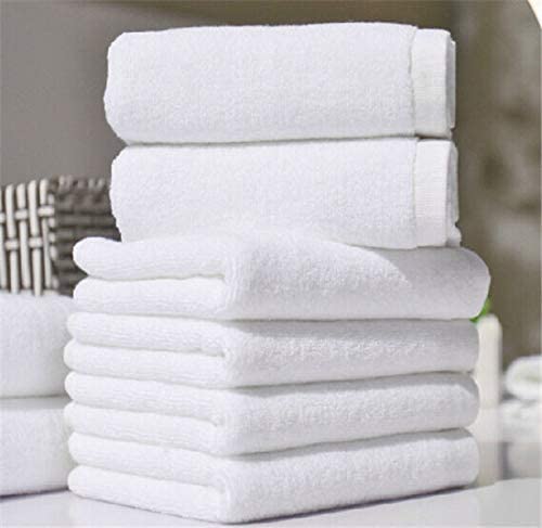 BDWEAVES 100% Cotton Large Full Size White Bath Towels for Hotel and Spa, Super Soft Absorbent Antibacterial, 550 GSM, Full Large Size-60 inch x 30 inch or 152 cm x 76 cm (Pack of 1) - Image 2