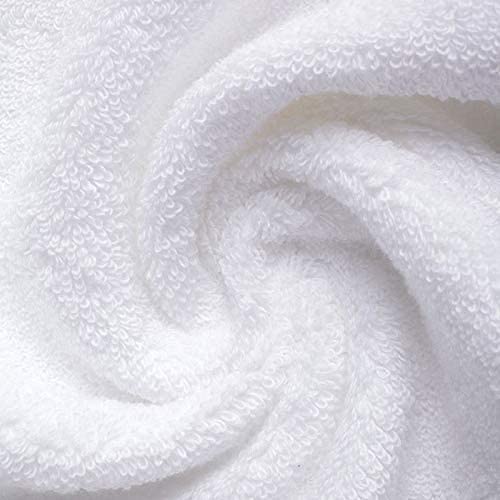 BDWEAVES 100% Cotton Large Full Size White Bath Towels for Hotel and Spa, Super Soft Absorbent Antibacterial, 550 GSM, Full Large Size-60 inch x 30 inch or 152 cm x 76 cm (Pack of 1) - Image 4
