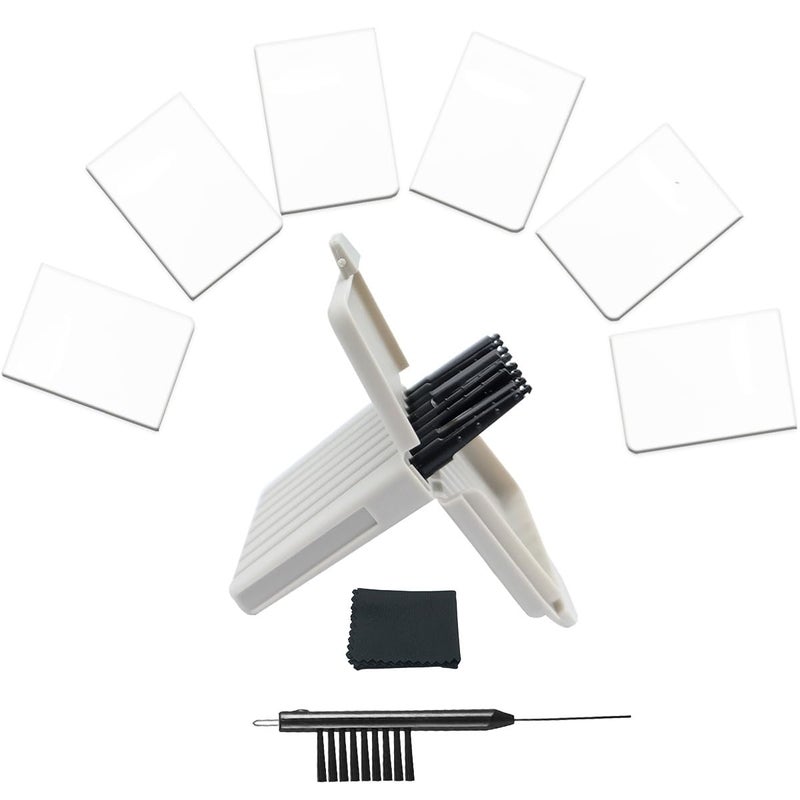 48 Pieces Wax Guards 13mm Replacement Filters for PhonakUnitronResoundBeltoneWidex Hearing Aids Cleaning Brush Tools and Carry Case6packs