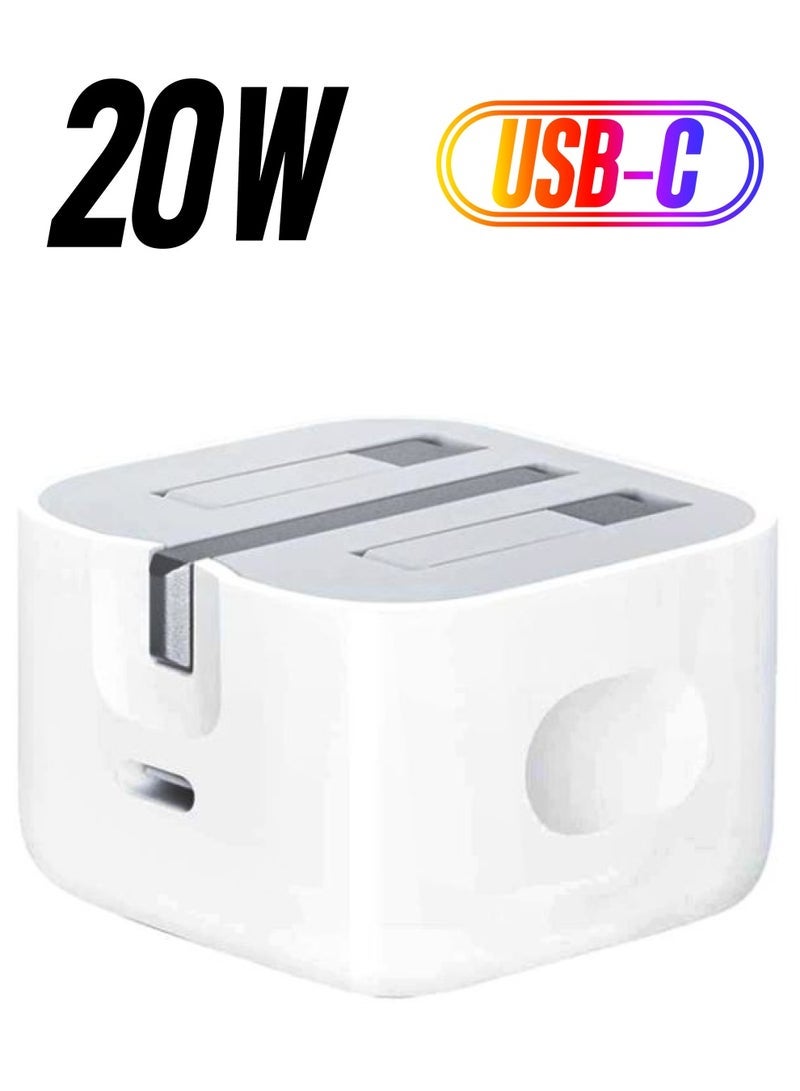 Aroos Apple 20W Usb-C Power Adapter  Iphone 13 SERIES - Ipad Pro White  - Image 1