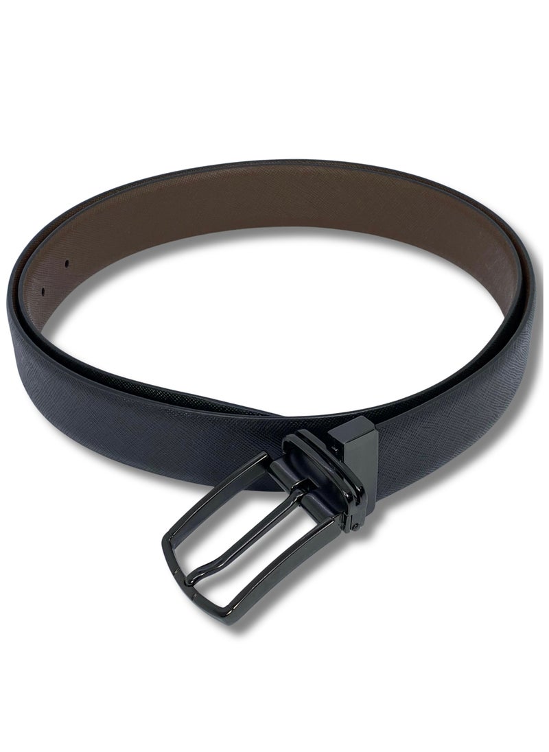 Classic Milano - Classic Milano Genuine Leather Reversible Belt for Men | Black & Brown Formal Belt for Business or Office Wear | Men's Leather Belt - Image 1