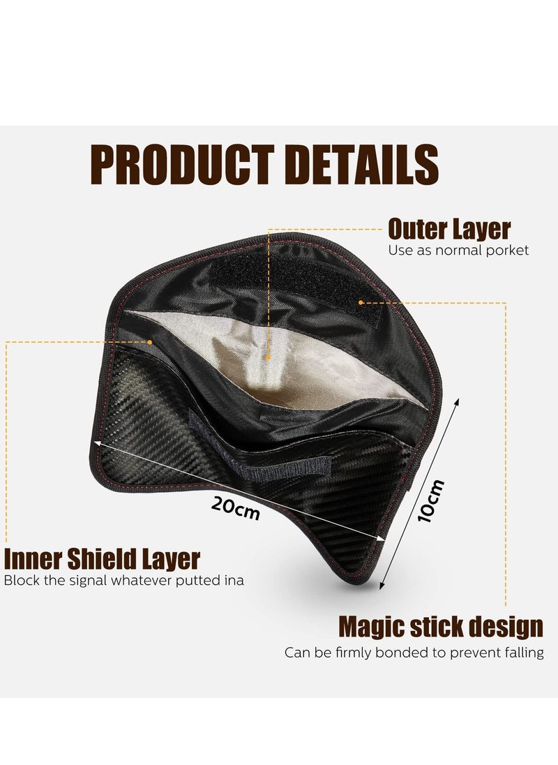 SYOSI - 4 Pcs Faraday Bags Signal Blocking Key Pouch Wallet Anti-Tracking Anti Theft Car Protection RFID Signal Blocking for Phones Key Fobs - Image 1