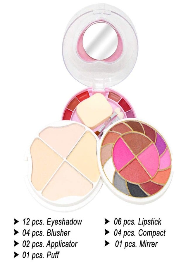 اي دي اس باليت متعددة الاستخدامات من ADS - 12 لون ظلال عيون، 4 ألوان أحمر خدود، 4 ألوان بودرة مضغوطة، و6 ألوان أحمر شفاه، 55 غرام - Image 3