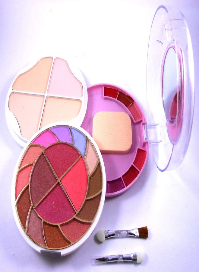 اي دي اس باليت متعددة الاستخدامات من ADS - 12 لون ظلال عيون، 4 ألوان أحمر خدود، 4 ألوان بودرة مضغوطة، و6 ألوان أحمر شفاه، 55 غرام - Image 1