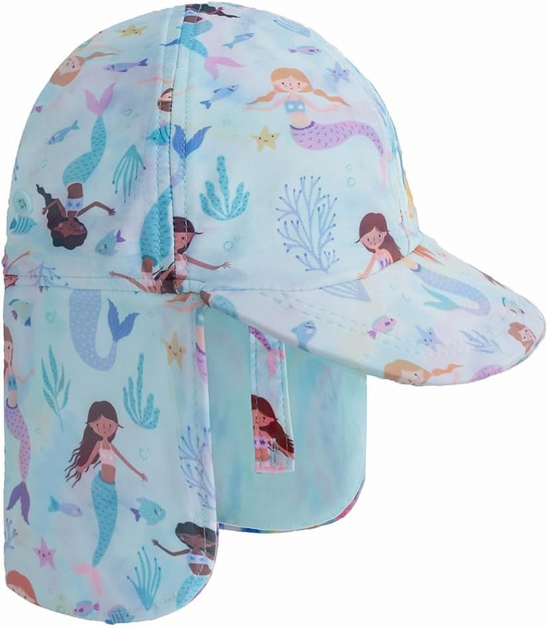 Gifts Treat Kids Legionnaires Hat, UPF 50+ Sun Protection Swim Cap Flap Hat for Kids, Quick Drying Boys Sun Hat with Neck Protection for Beach Seaside Pool… - Image 1
