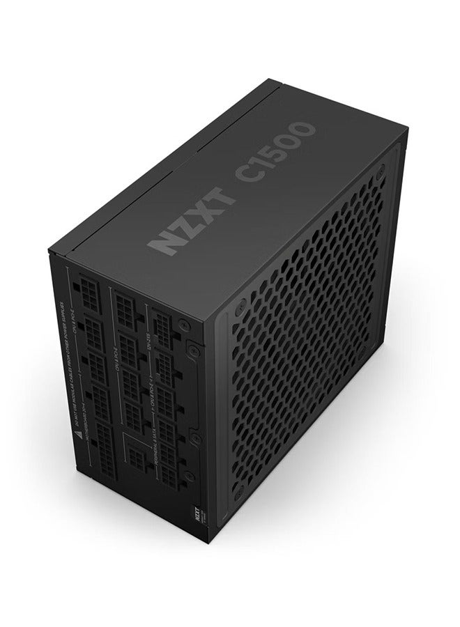 ان زد اكس تي مزود طاقة C1500 بلاتينيوم، ١٥٠٠ واط، معياري بالكامل، معتمد من ٨٠ بلس بلاتينيوم، ATX12V الإصدار ٣.١، EPS12V الإصدار ٢.٩٢، مروحة Sunon MagLev مقاس ١٤٠ مم، ٦+٢ موصل PCIe، وضع عدم وجود مروحة، مكثفات يابانية عالية الجودة، تنظيم الجهد ±٠.٥٪، قمع التموج ١٢ مللي فولت (١٢ فولت) أسود | PA-5P1BB-UK - Image 2