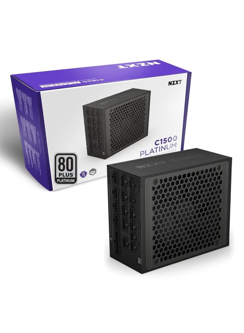 ان زد اكس تي مزود طاقة C1500 بلاتينيوم، ١٥٠٠ واط، معياري بالكامل، معتمد من ٨٠ بلس بلاتينيوم، ATX12V الإصدار ٣.١، EPS12V الإصدار ٢.٩٢، مروحة Sunon MagLev مقاس ١٤٠ مم، ٦+٢ موصل PCIe، وضع عدم وجود مروحة، مكثفات يابانية عالية الجودة، تنظيم الجهد ±٠.٥٪، قمع التموج ١٢ مللي فولت (١٢ فولت) أسود | PA-5P1BB-UK - Image 1