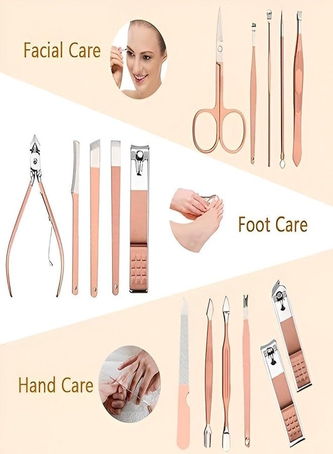 PIPALIYA Professional Manicure Pedicure Kit for Men & Women Stainless steel Nail Care Tool Set With Travel Case 16 in 1 Manicure Kit - Image 5