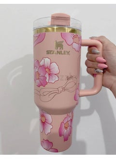 stanley H2.0 Flow State 40oz  Tumbler, Stainless Steel Vacuum Insulated Quencher with Lid, Straw, and Stopper, Ideal for Water and Iced Tea, Keeps Drinks Cold, Presented in Elegant Gift-Ready Packaging