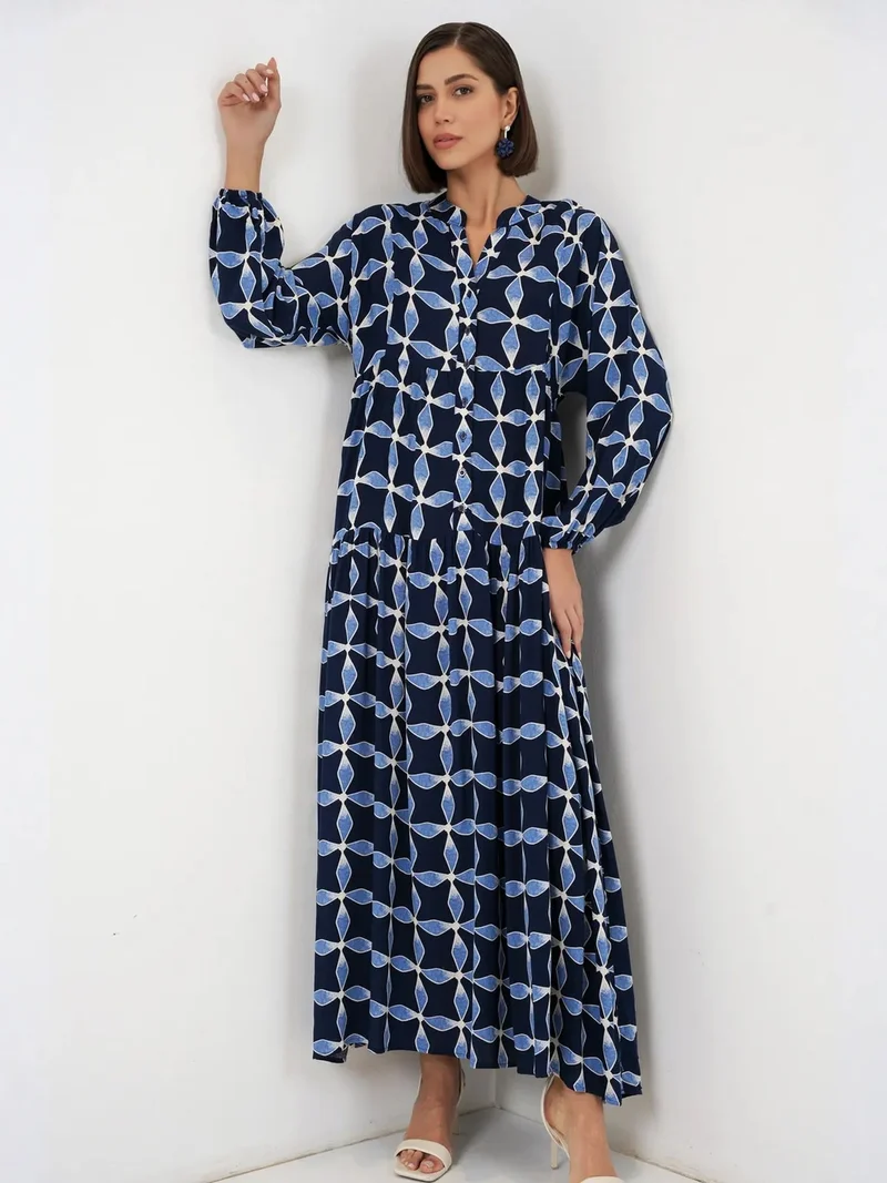 بيغ دارت BDART Patterned V-Neck Maxi Dress