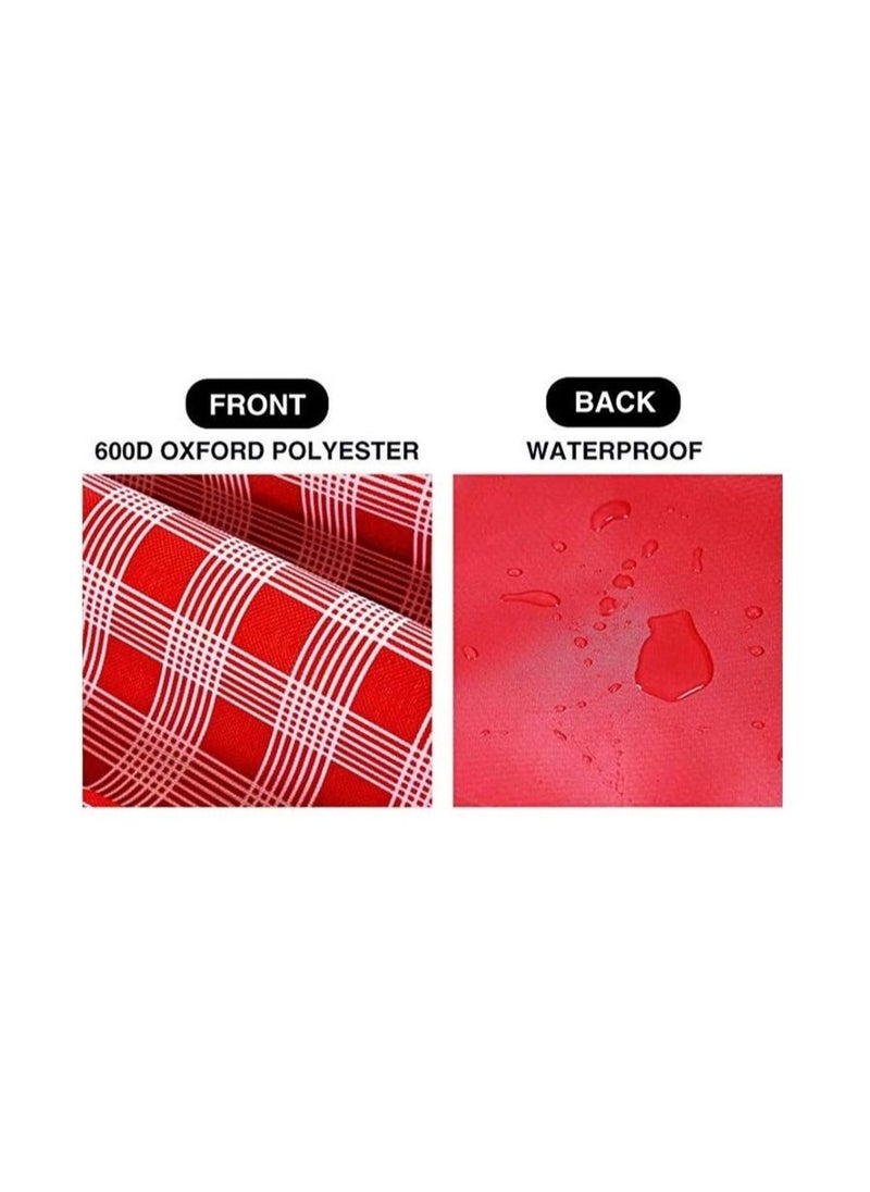 Outdoor Picnic Blanket Extra Large Sand Proof and Waterproof Portable Beach Mat for Camping Hiking Festivals Red 180*145cm