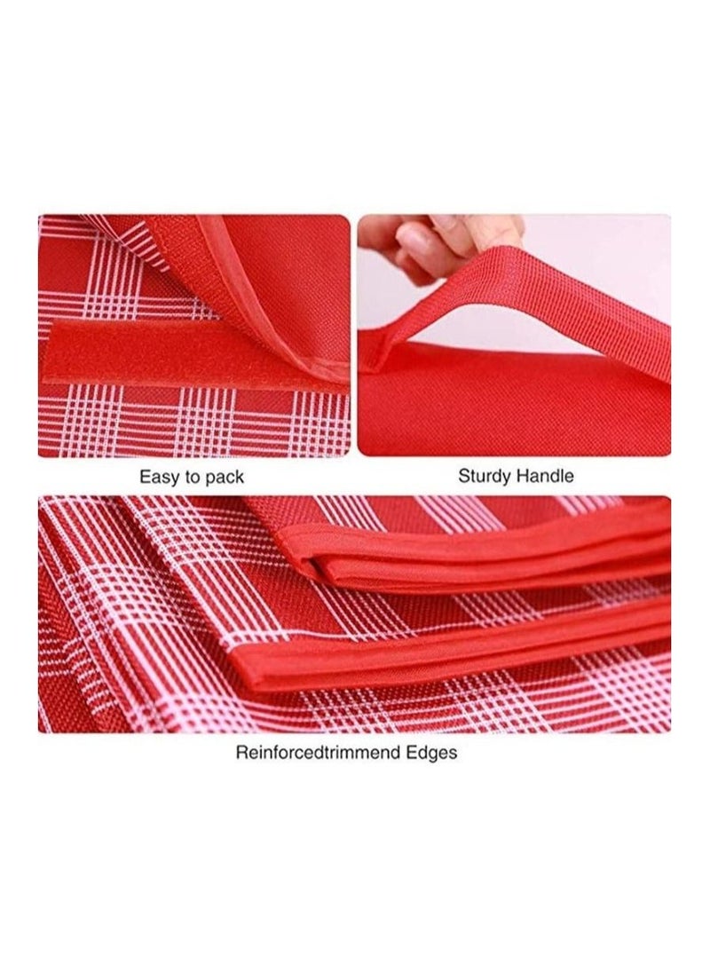 Outdoor Picnic Blanket Extra Large Sand Proof and Waterproof Portable Beach Mat for Camping Hiking Festivals Red 180*145cm