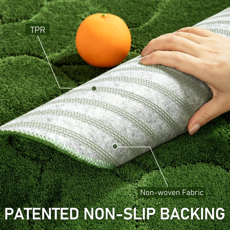 BSICPRO Large Bathroom Rugs  24X36 Inches Bath Mats for Bathroom Non Slip  Soft Absorbent Microfiber Bath Rugs  Quick Dry Bathroom for Shower Floor  Machine Washable (Forest Green) - Image 2