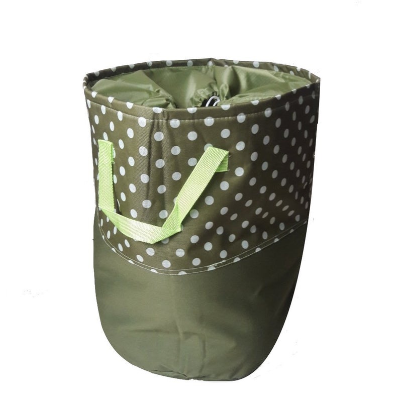 HOMIES Multipurpose European Style Round Shape Foldable Laundry storage BasketBagHamper with Handle Size LARGE Dimension 56 L 35 D cm Randon color - Image 2