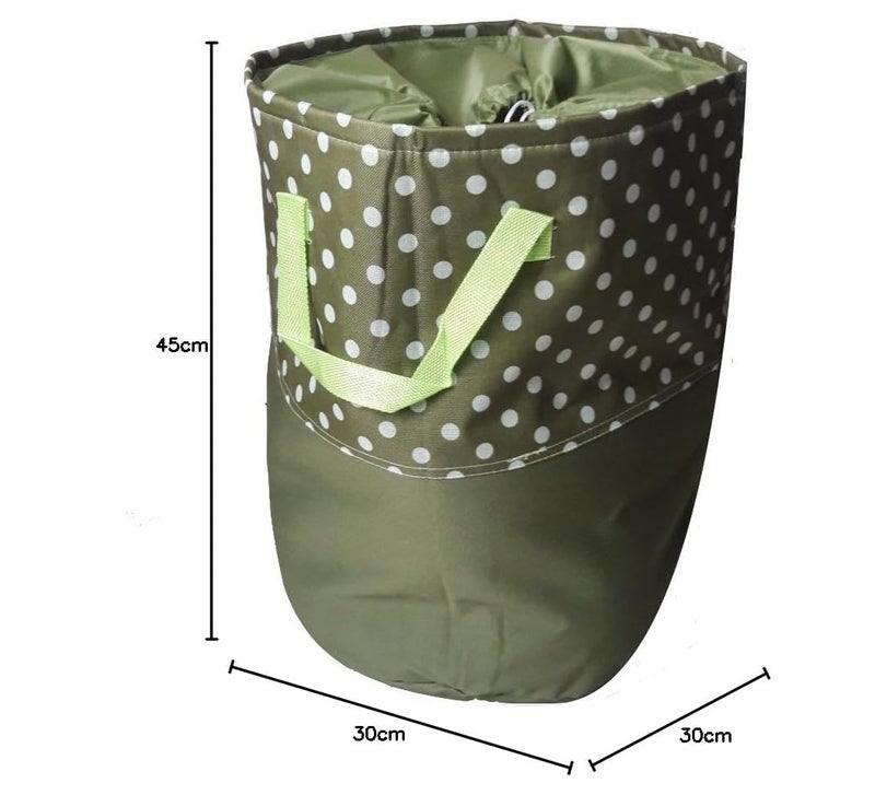 HOMIES Multipurpose European Style Round Shape Foldable Laundry storage BasketBagHamper with Handle Size LARGE Dimension 56 L 35 D cm Randon color - Image 4