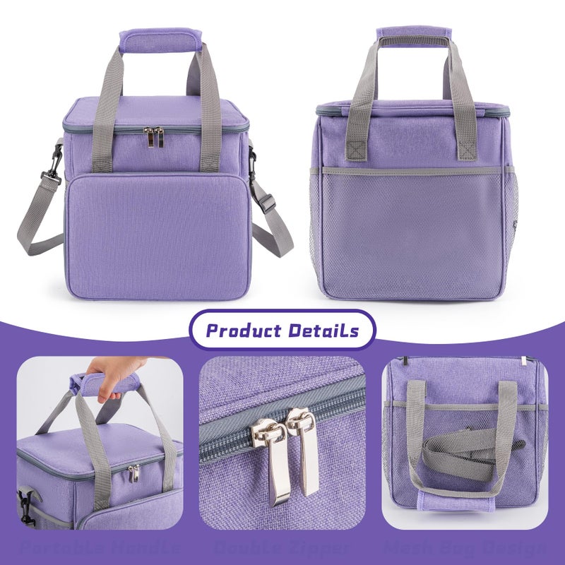 SMYV Pet Grooming Bag for Dog Grooming Supplies, Dog Tote Travel Bag for Pets Grooming Tools Kit Accessories - Light Purple - Image 4