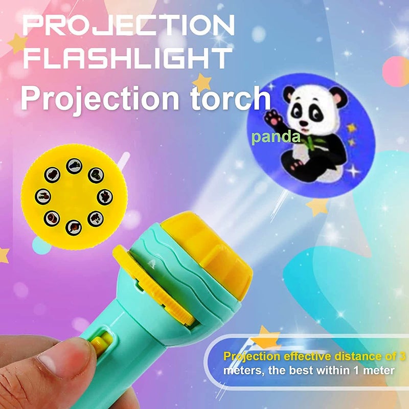 bluebell BLUEBELL Mini Slide Projector Flashlight Torch, Kids Projection Light Toy Slide Flashlight Lamp Education Learning Night Light Before Going to Bed (Multi Color) (Projector Torch | Random Slides)  - Image 2