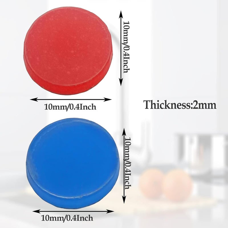 ERDANER 60Pcs Universal Acrylic Hot and Cold Signs Faucet Index Buttons Sticker(10mm/0.4Inch) - Image 3