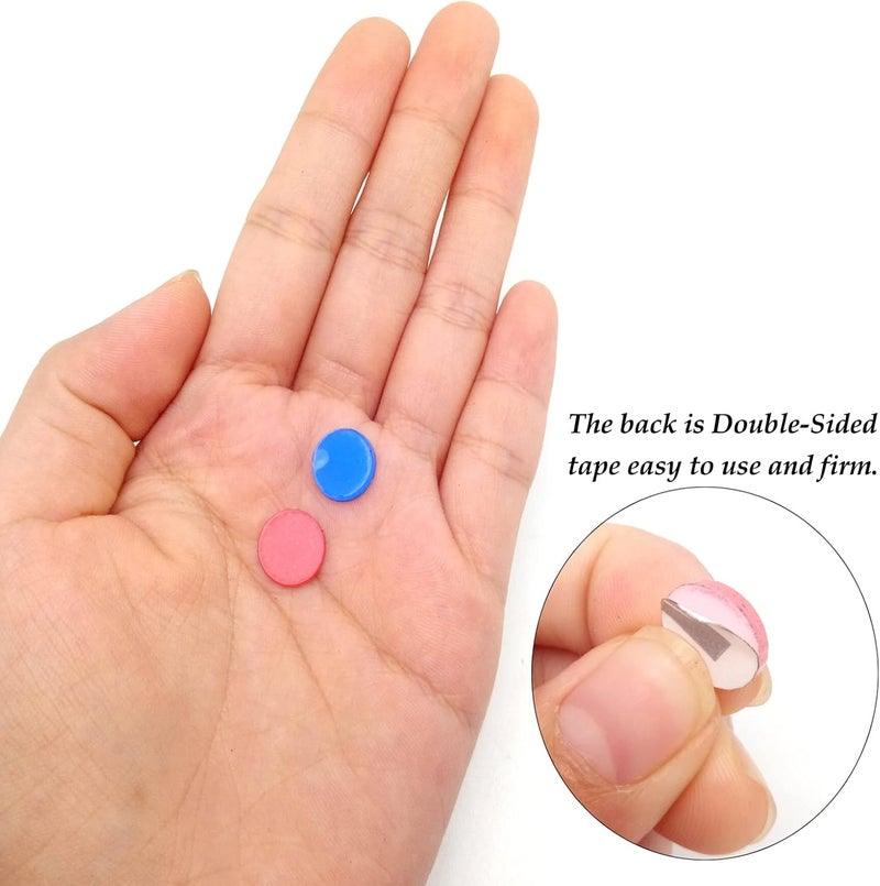 ERDANER 60Pcs Universal Acrylic Hot and Cold Signs Faucet Index Buttons Sticker(10mm/0.4Inch) - Image 4