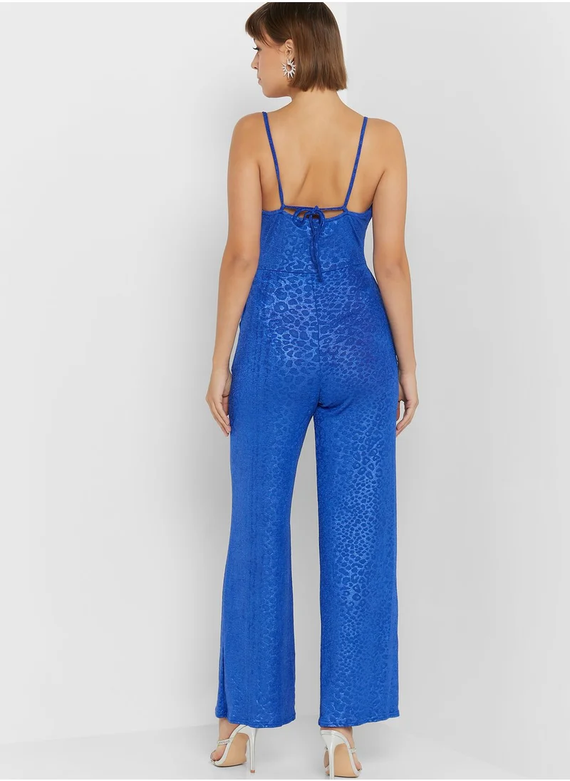 Little Mistress Strappy Wide Leg Jumpsuit