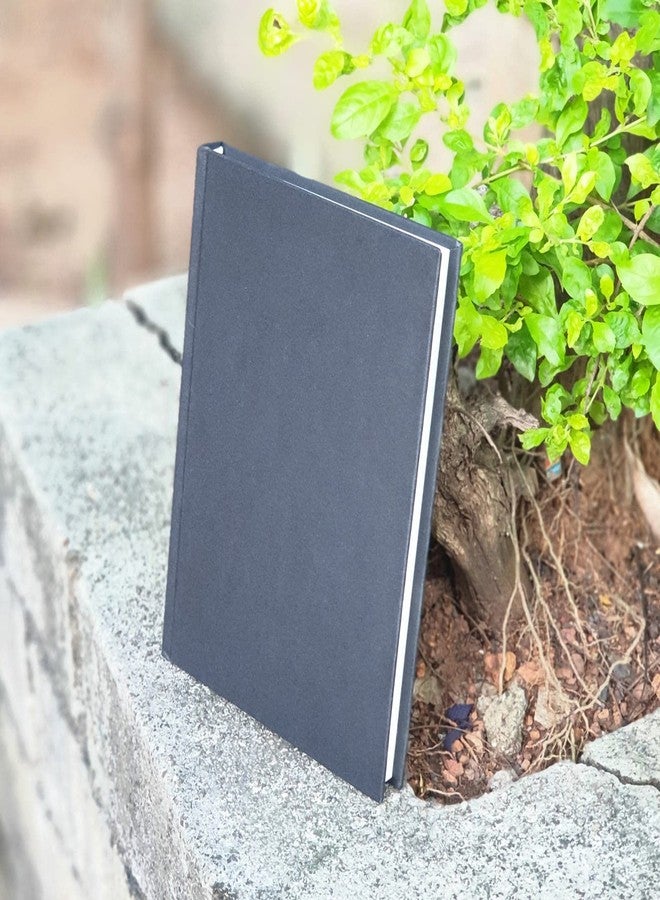 INNAXA Hardbound Diary, Blank Notebooks, A5 (6 x 8) Blank Page Notebook, Hardcover Sketchbook Journal Unlined, 120gsm Thick Paper, 80 Sheets/160 Pages Per Book, (Black, A5-Plain) - Image 3