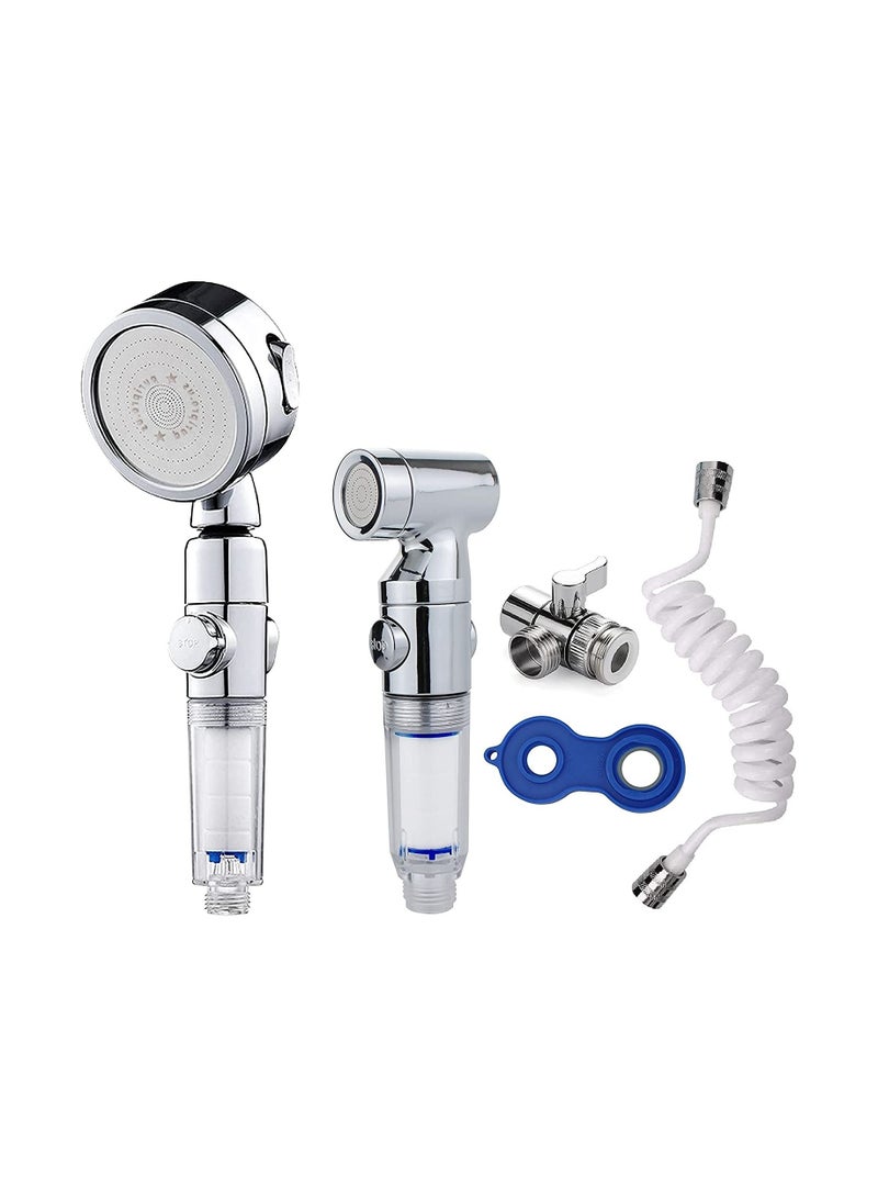 PuriPro Puri Pro Travel Kit Travel Shattaf Bidet Sprayer With Portable Shower With Leakproof Silicon Bag Easy Installation - Image 1