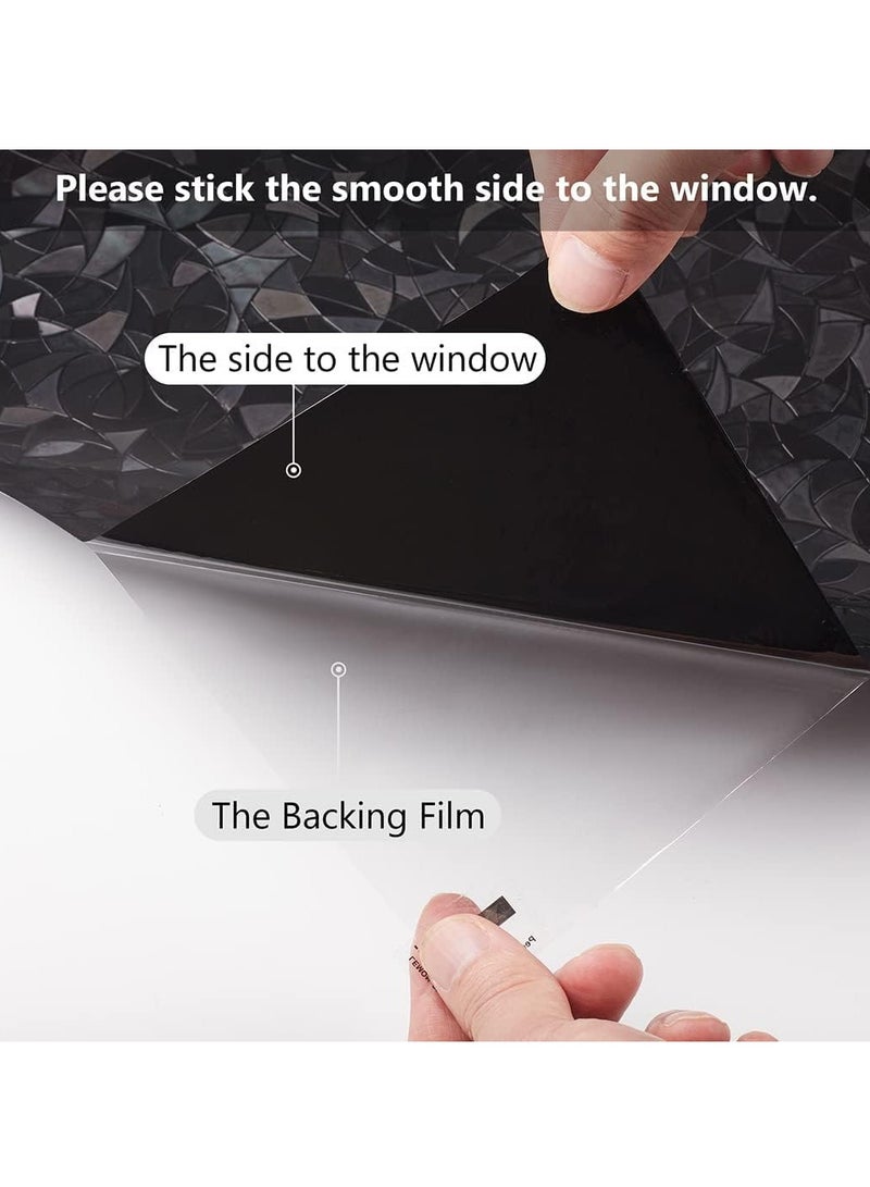 Zikra Ultimate Blackout Window Film - Static Cling, 100% UV Blocking, Two-Way Privacy, Easy Install & Remove - Decorative, Versatile Window Tint for Home & Office (11.8 x 78.7 inches) - Image 4