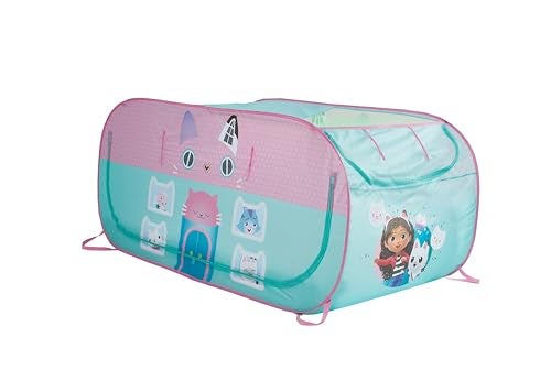 Idea Nuova Gabbys Dollhouse 2in1 Kids PopUp Play Tent and Twin Bed Tent Indoor Playhouse for Pretend Imaginative Play - Image 1
