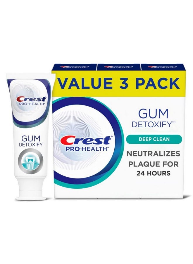Crest Crest Pro-Health Gum Detoxify Toothpaste, Deep Clean, 3.7 oz, Pack of 3  - Image 1