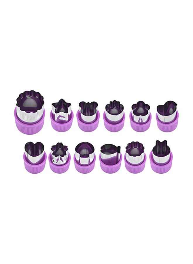 مجموعة قطاعات كوكيز من 12 قطعة أرجواني