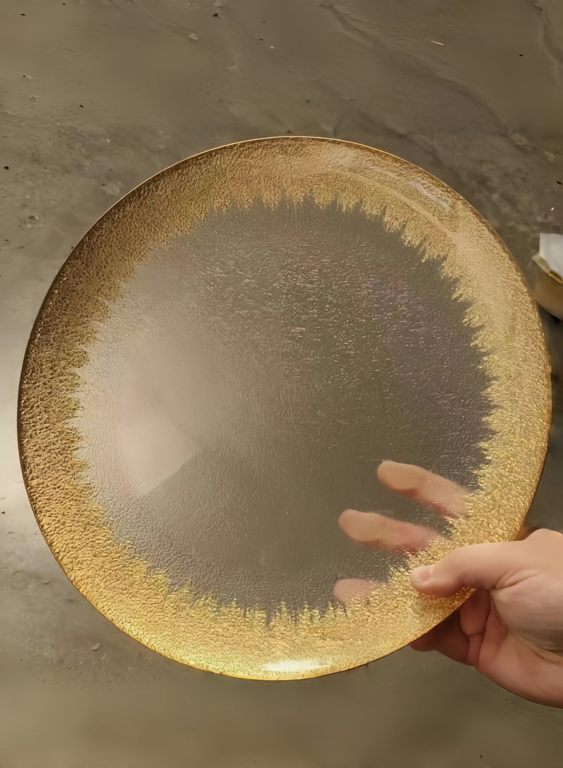 نيهاو مجموعة أطباق زجاجية مكونة من 6 قطع، تتضمن 6 × 13 بوصة، مجموعات أدوات مائدة، صديقة للمجمد/ صديقة للبيئة ودرجة الغذاء مع 3 ألوان، مناسبة للمنزل والحفلات وطبق الحلوى وطبق الفاكهة وطبق العشاء - 33 سم - Image 2