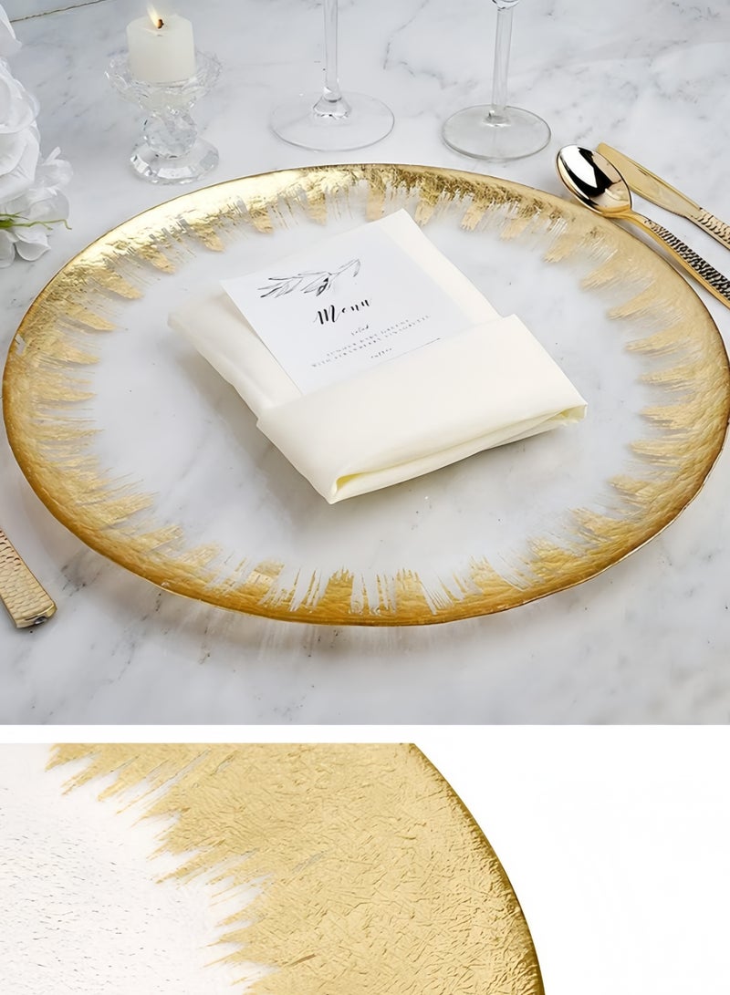 نيهاو مجموعة أطباق زجاجية مكونة من 6 قطع، تتضمن 6 × 13 بوصة، مجموعات أدوات مائدة، صديقة للمجمد/ صديقة للبيئة ودرجة الغذاء مع 3 ألوان، مناسبة للمنزل والحفلات وطبق الحلوى وطبق الفاكهة وطبق العشاء - 33 سم - Image 3