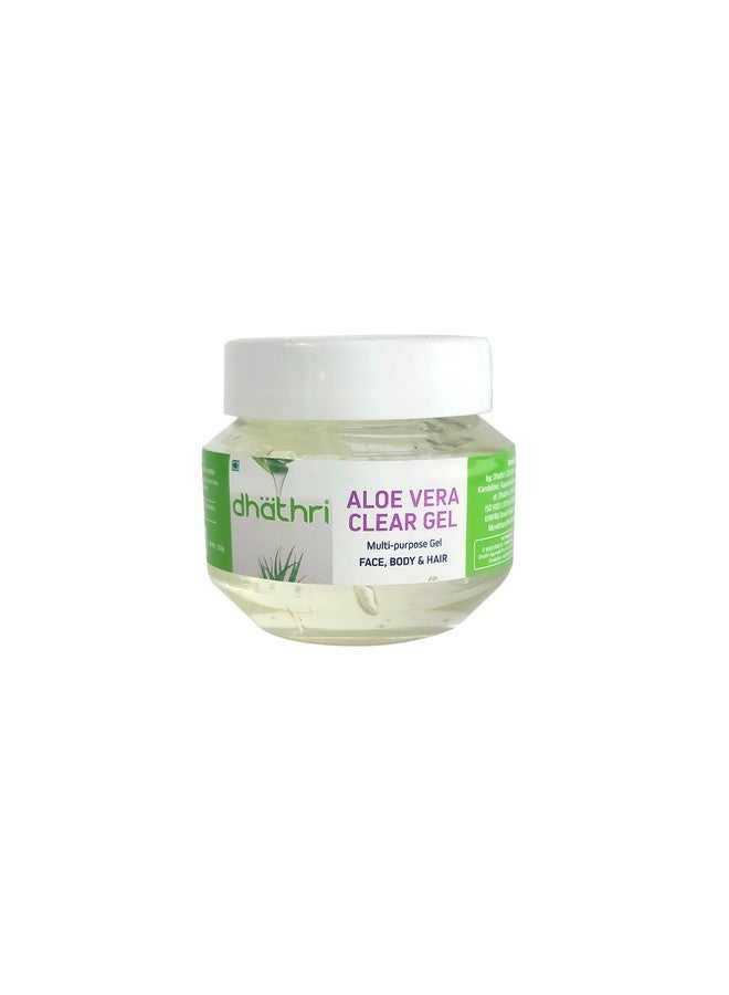 dhathri Aloe Vera Clear Gel| Multipurpose Aloe Vera Gel For Face, Body & Hair |With The Essence Of Wheat Germ Oil & Corn Extract | 100 Gm - Image 1