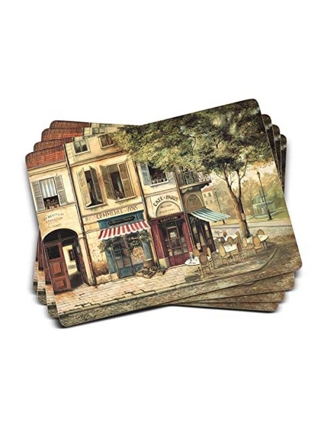 Pimpernel - Parisian Scenes Collection Placemats | Set Of 4 | Heat Resistant Mats | Corkbacked Board | Hard Placemat Set For Dining Table | Measures 15.7” X 11.7” - Image 1