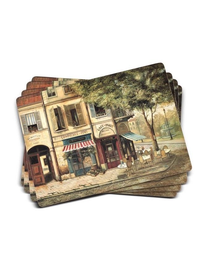 Pimpernel - Parisian Scenes Collection Placemats | Set Of 4 | Heat Resistant Mats | Corkbacked Board | Hard Placemat Set For Dining Table | Measures 15.7” X 11.7” - Image 1