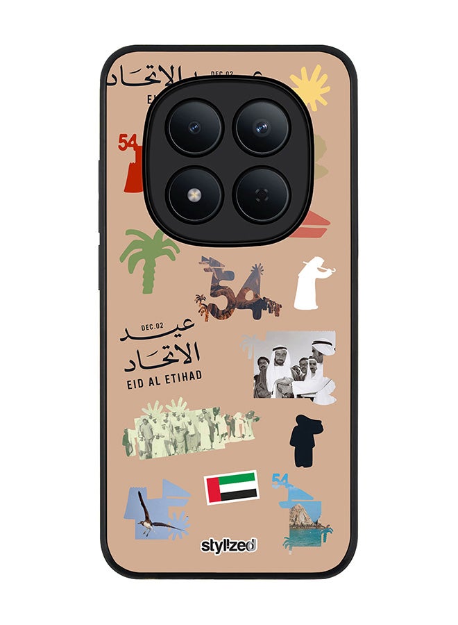 For Xiaomi Redmi Note 15 Pro 5G Case,Slim fit Camera Protection, Shockproof Thin Phone cover  - Eid Al Etihad 54 National Day Brown