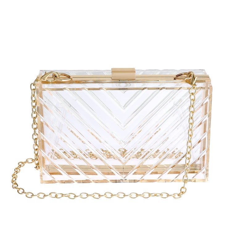 WJCD Clear Purses For Women Acrylic Clear Clutch Bag Stadium Approved (transparent) - Image 1