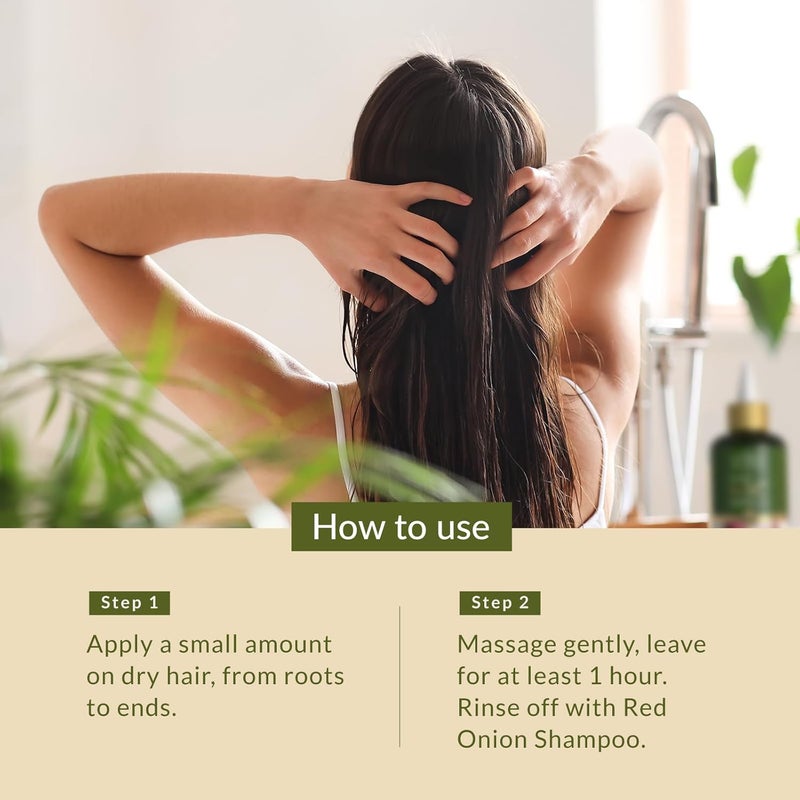 LOTUS BOTANICALS Lotus Botanicals Red Onion Hair Fall Control Hair Oil Mineral Oil Silicon Chemical Free All Hair Types 200ml - Image 4