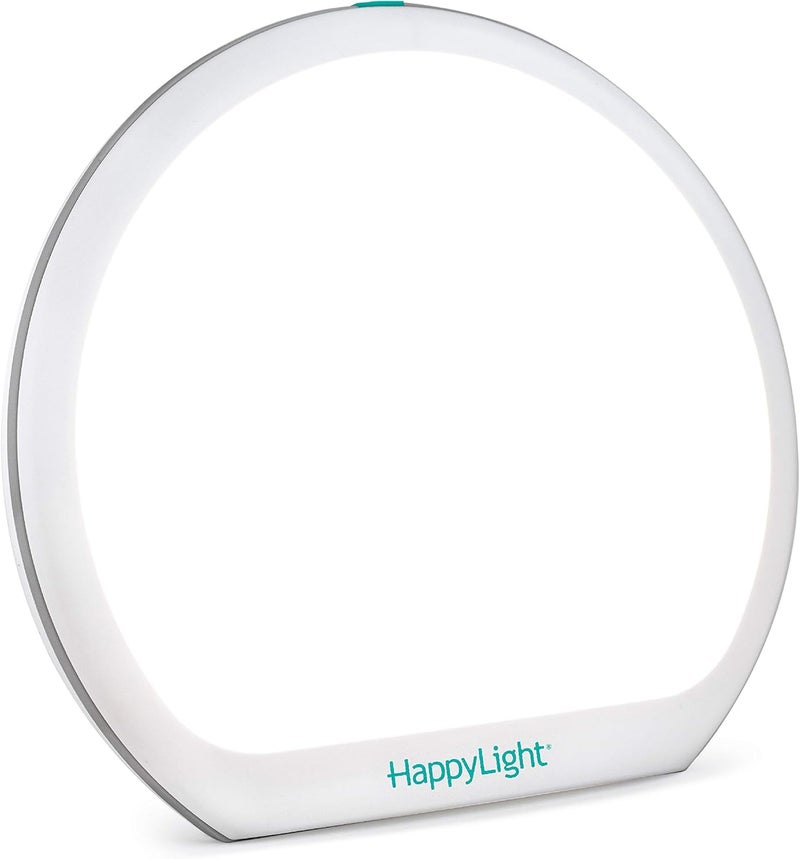 فيريلوكس هابي لايت ألبا - مصباح علاج LED دائري جديد بدون أشعة فوق بنفسجية، ضوء أبيض ساطع مع 10,000 لوكس، سطوع قابل للتعديل، لون، ومؤقت تنازلي