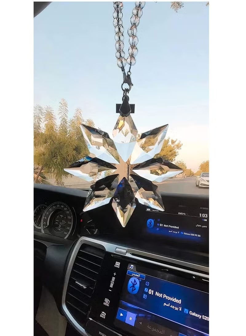 Crystal Car mirror Pendant,Rear View Mirror Pendant, Car and Home Hanging Decorations Ornament - Image 2