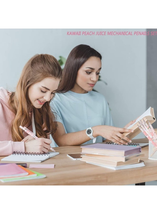 6 Pcs Kawaii Mechanical Pencil Set, Mechanical Pencils with Tubes 0.5 mm Pencil Refills,Smooth Writing, for Writing, Drawing, Sketching, Architecture, Pencil Refills Random Color - Image 4