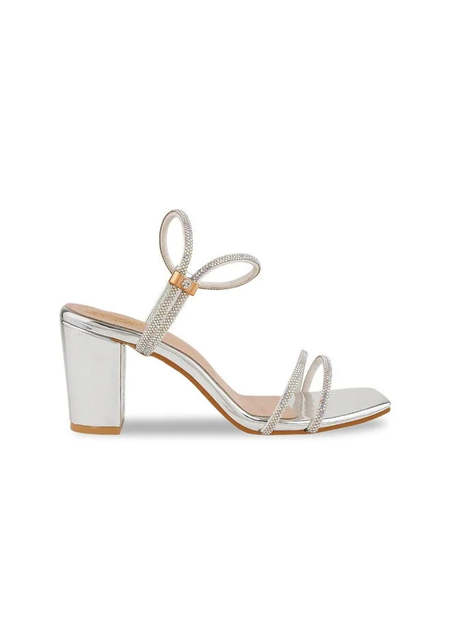 شوتوبيا Shoetopia Girls Textured Party Block Sandals