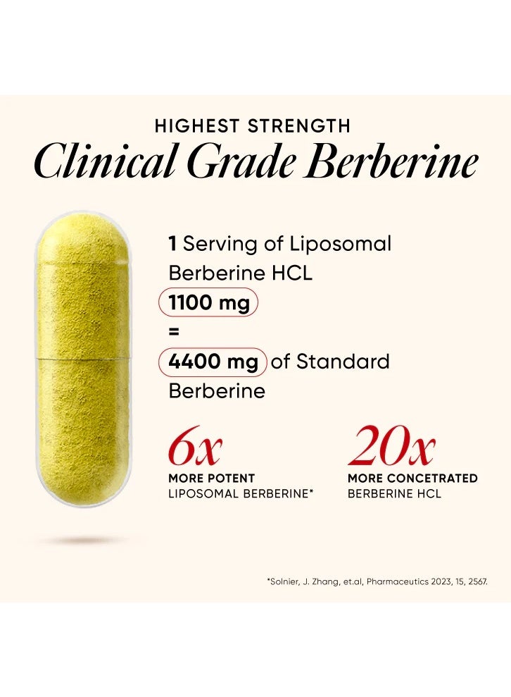 Wellbeing Nutrition Liposomal Berberine HCL 60 Capsules in a bottle - Image 4